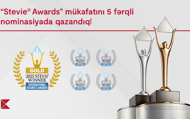 "Kapital Bank"  "Stevie Awards" mükafatınalayiq görüldü